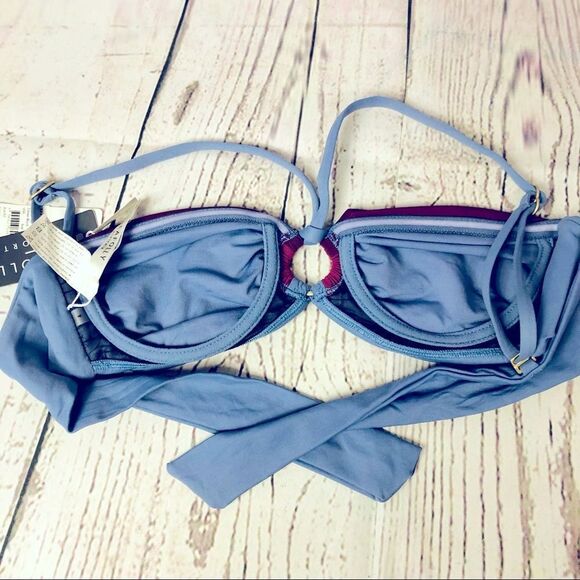 Seafolly Burgundy and Blue Bikini - Picture 8 of 13